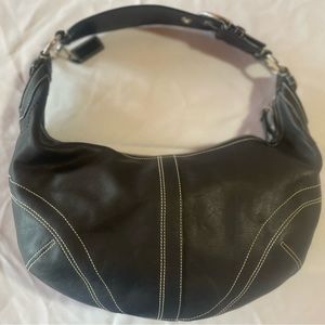 COACH soho hobo black leather purse